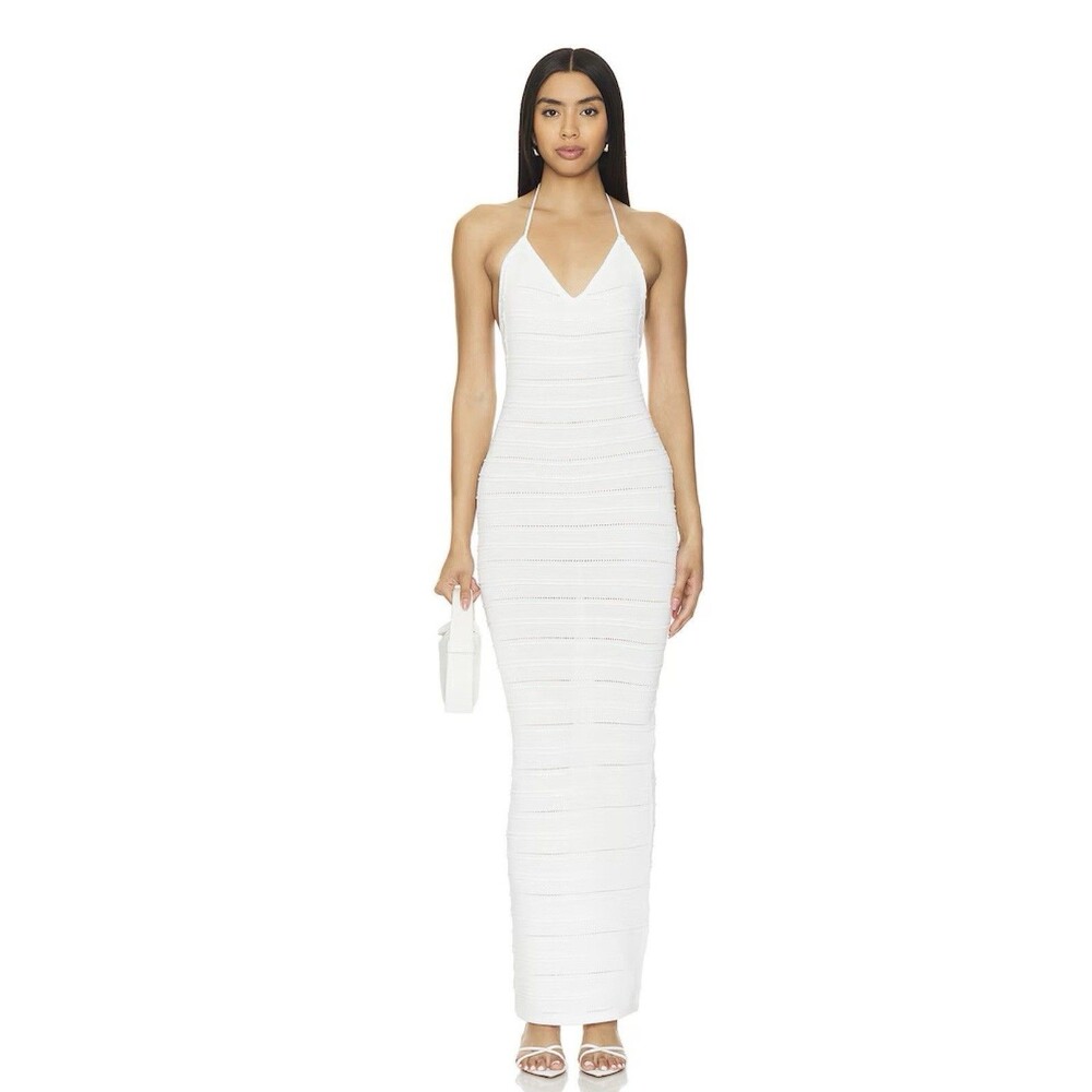 superdown sloan Knit White Maxi Dress Size Small NWOT